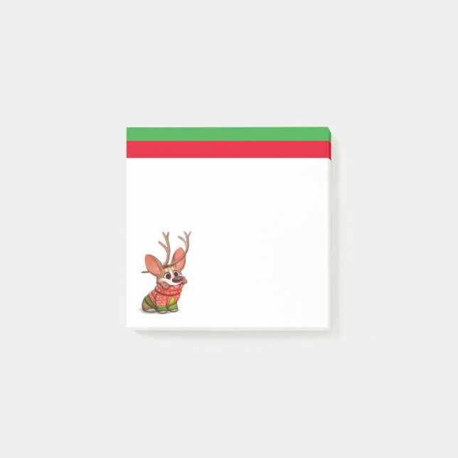 Corgi Hund Jul Post-It Noteringar Block (Framsida)