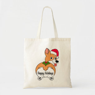 Corgi Hund Jul Shoppingväska Tygkasse