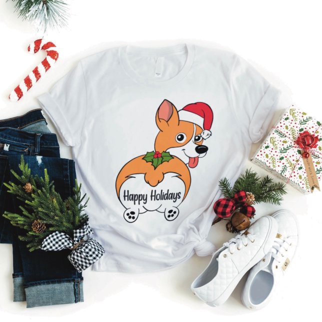 Corgi Hund jul T-Shirt (Skapare uppladdad)