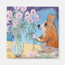 Corgi hund-kylskåp, Corgi-blommor