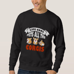 Corgi Hund Life-målet husdjur alla Corgi 25 Lång Ärmad Tröja
