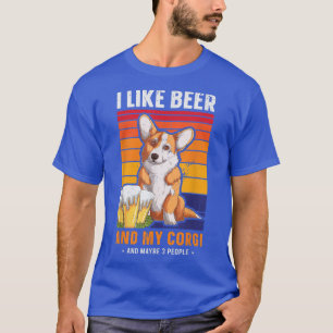 Corgi Hund LoverI gillar öl och min Corgi-design T Shirt