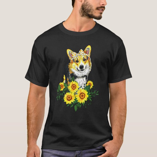 Corgi Hund Mamma Pappa T Shirt (Framsida)