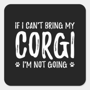 Corgi Hund Mamma Rolig hund Älskare Gift Idea Fyrkantigt Klistermärke