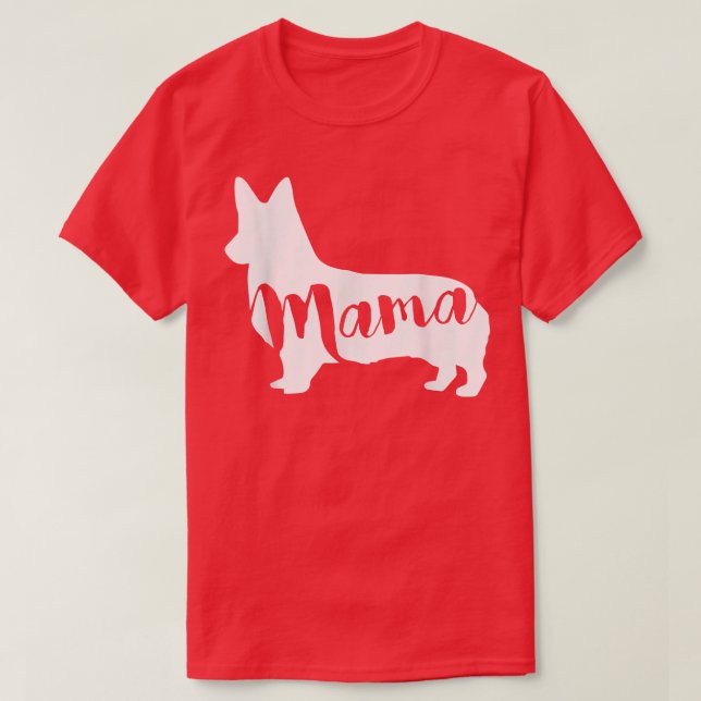 Corgi Hund MAMMA T Shirt (Design framsida)