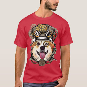 Corgi Hund Medieval Victorian Gothic Steampunk238 T Shirt