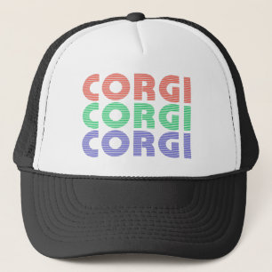Corgi Hund Modern färgtext Keps