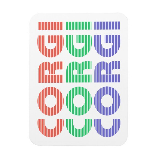 Corgi Hund Modern färgtext Magnet (Vertikal)