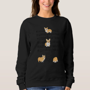 Corgi Hund Music Note Clef Musician Cute Corgi Hun T Shirt