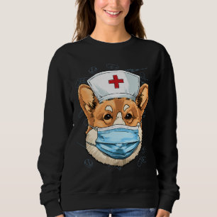 Corgi Hund Nurse Rn Nursing School Studenten T Shirt