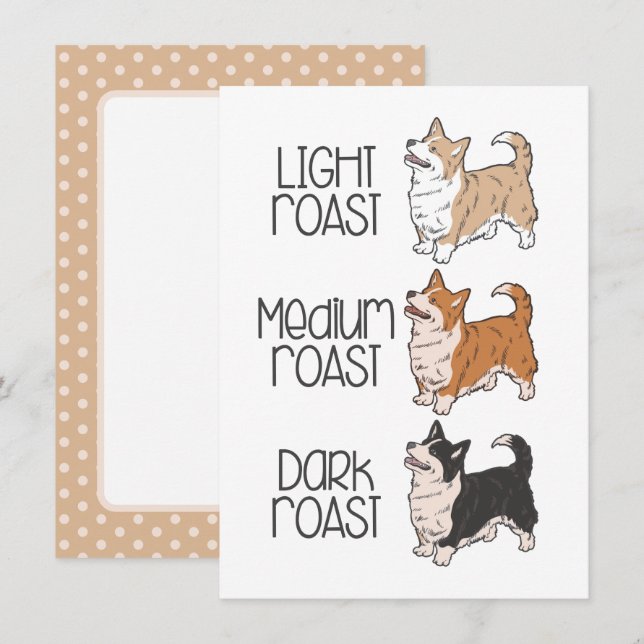 Corgi Hund och kaffe (Fram/baksida)