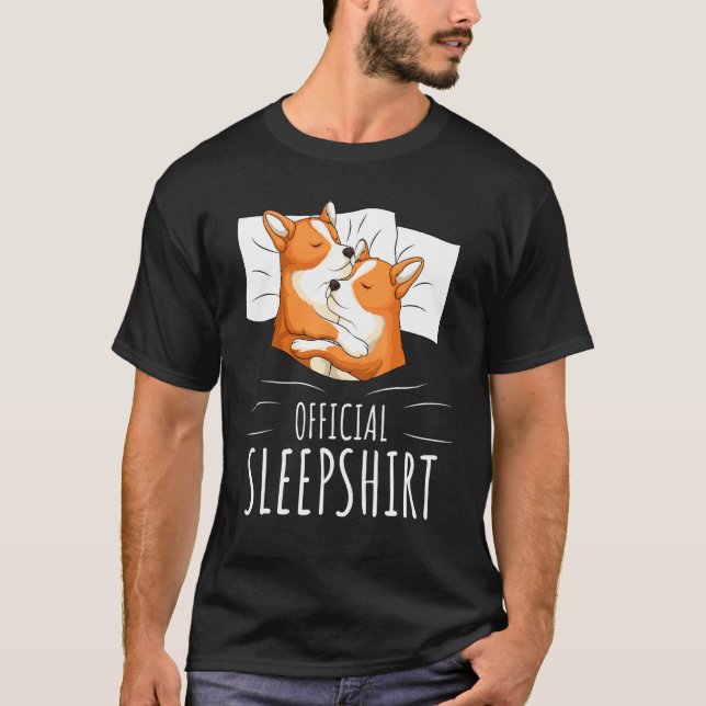 Corgi Hund Officiell - viloläge T Shirt (Framsida)