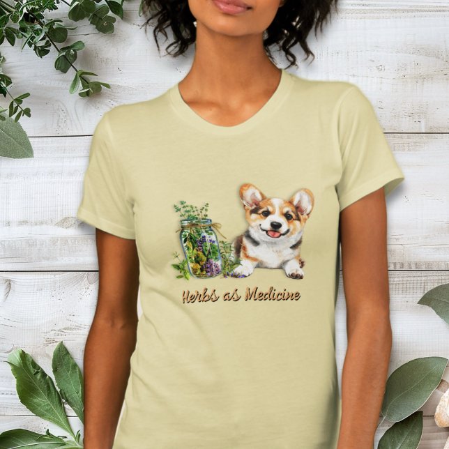 Corgi Hund Örter som Medicin T Shirt (Skapare uppladdad)