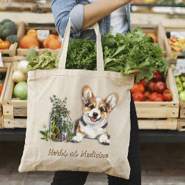 Corgi Hund Örter som medicin Tygkasse