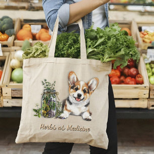 Corgi Hund Örter som medicin Tygkasse