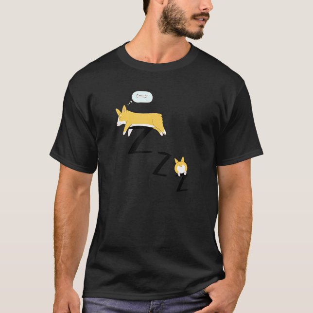 Corgi Hund Pajama Ssov T Shirt (Framsida)