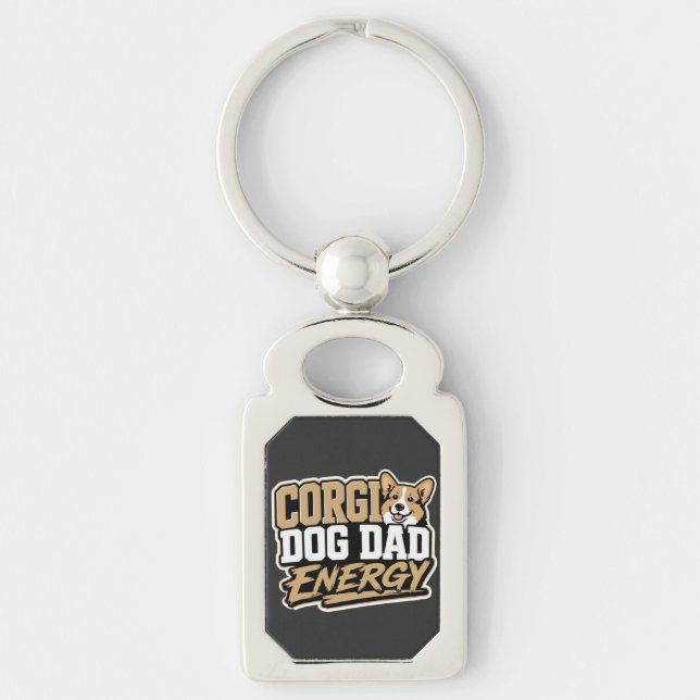 Corgi Hund Pappa Energi Nyckelring (Framsidan)