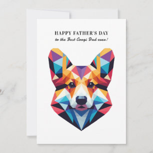 Corgi Hund Pappa Modern Personlig Fars Dag Julkort