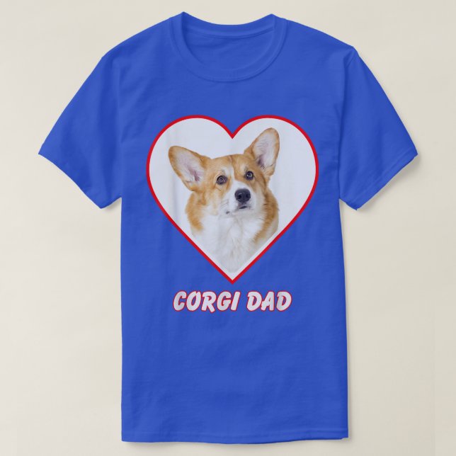 Corgi Hund Pappa T Shirt (Design framsida)