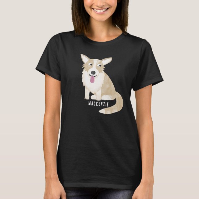 Corgi Hund Personlig T-Shirt (Framsida)
