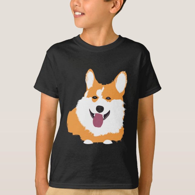 Corgi Hund Pet Animal Kids T Shirt (Framsida)