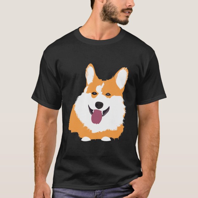Corgi Hund Pet Animal T Shirt (Framsida)