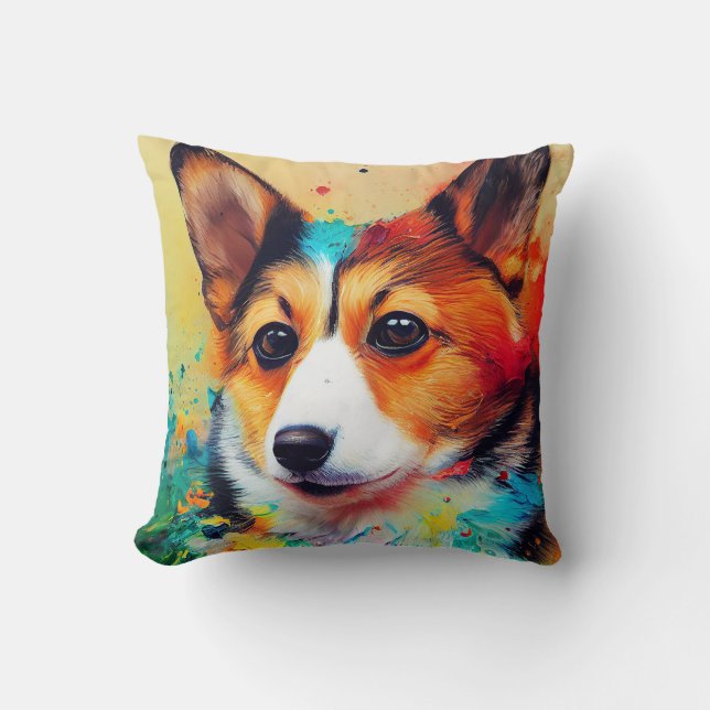 Corgi Hund Pet Cute Aditable Animal Assion Kudde (Framsida)