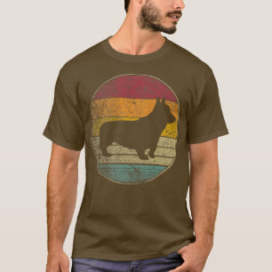 Corgi Hund Pet-Vintagen Distress Retro 70-tal 80-t T Shirt