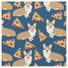 Corgi hund pizza mönster tyg