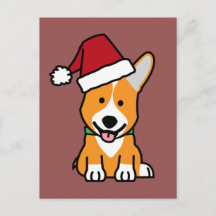 Corgi hund puppy Pembroke Welsh jultomat Helg Vykort