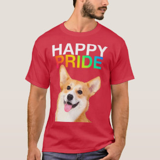 Corgi Hund Puppy Valp Gay pride Lgbtq Rainbow Quee T Shirt