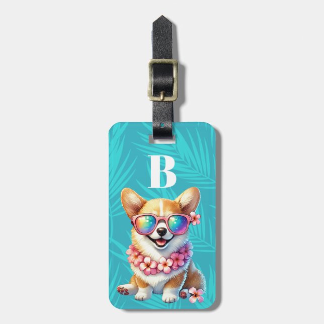 Corgi Hund Resväskemärken Bagagebricka (Vertikal Framsida)