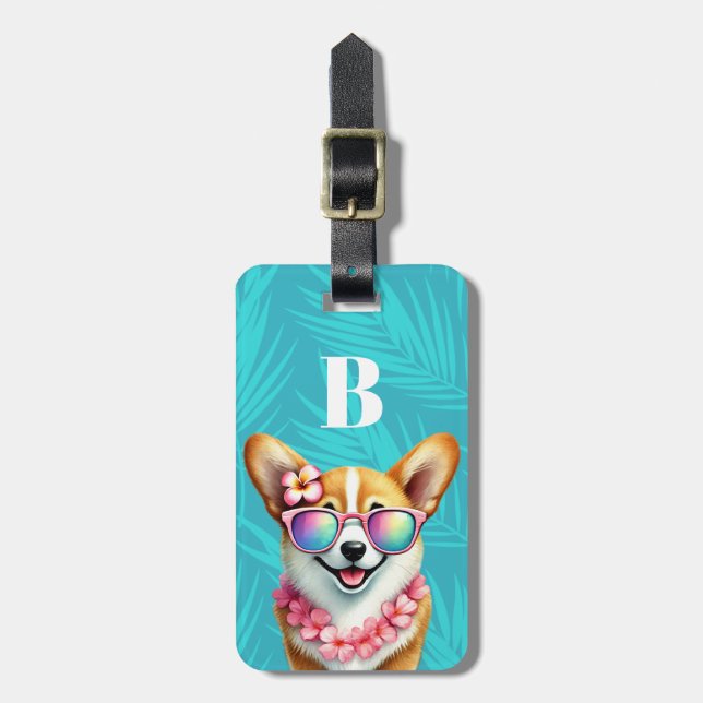 Corgi Hund Resväskemärken Bagagebricka (Vertikal Framsida)