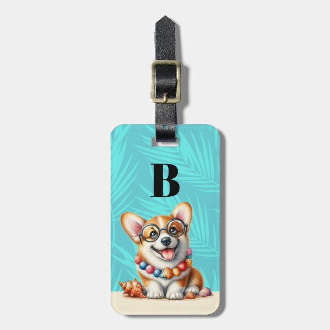 Corgi Hund Resväsketiketter Bagagebricka (Vertikal Framsida)