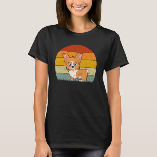 Corgi Hund Retro Stil Vintage T Shirt
