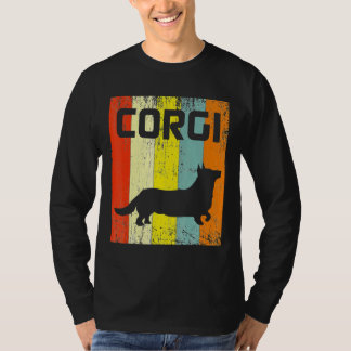 Corgi Hund Roligt S Disco Retro I Hundar T Shirt