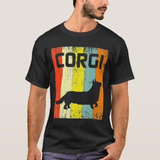 Corgi Hund Roligt S Disco Retro I Hundar T Shirt