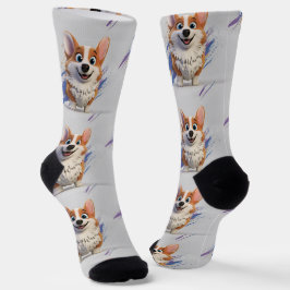 Corgi Hund Socks