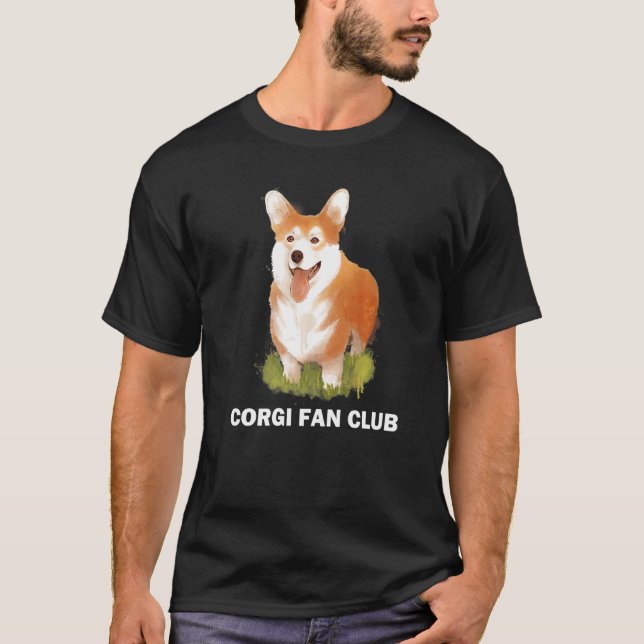 Corgi Hund Söt Lekfull Valp Premium T Shirt (Framsida)