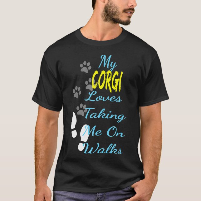 Corgi Hund T Shirt (Framsida)