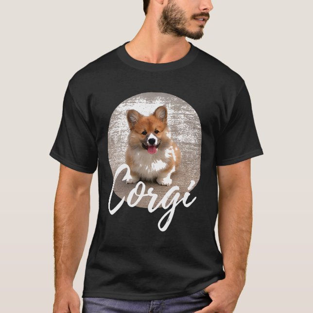 Corgi Hund  T Shirt (Framsida)