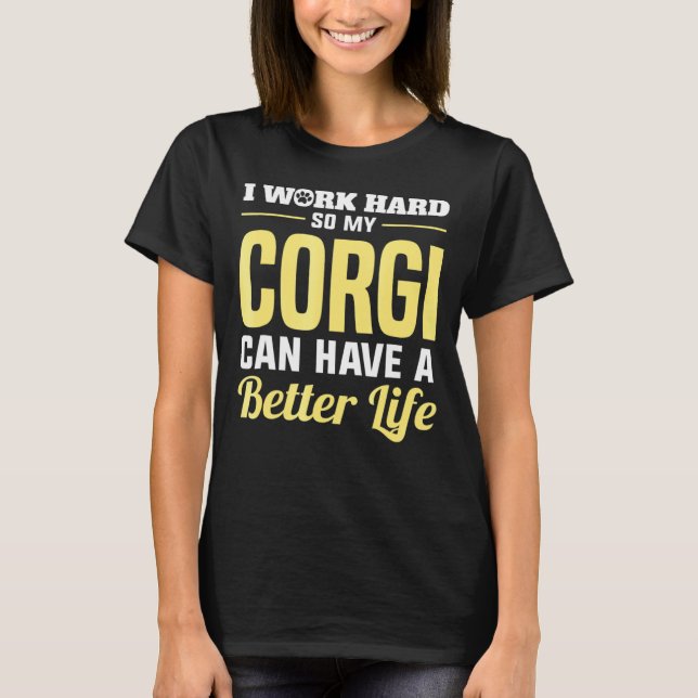 Corgi Hund T Shirt (Framsida)