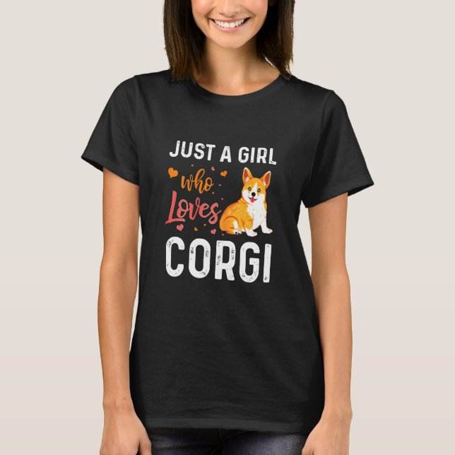 Corgi Hund T Shirt (Framsida)