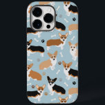 Corgi Hund Tass och Bones<br><div class="desc">Cute Corgi hundar med rött,  rött och tri jackar färg med tass avtryck och hund ben mönster.</div>