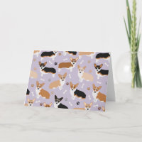 Corgi Hund Tass och Bones Card