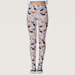 Corgi Hund Tass och Bones Leggings