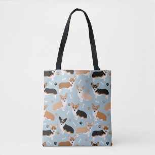 Corgi Hund Tass och Bones Tygkasse