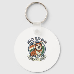Corgi Hund Tröja Rolig Vintage Gravyr Husdjursälsk Nyckelring