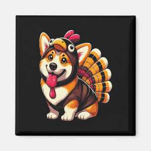 Corgi Hund Turkey Thanksgiving Costume Women Manar Magnet