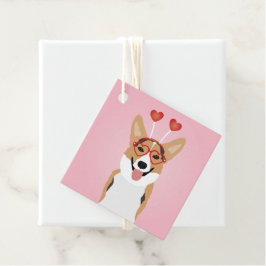 Corgi Hund Valentines day Gåvor Etiketter